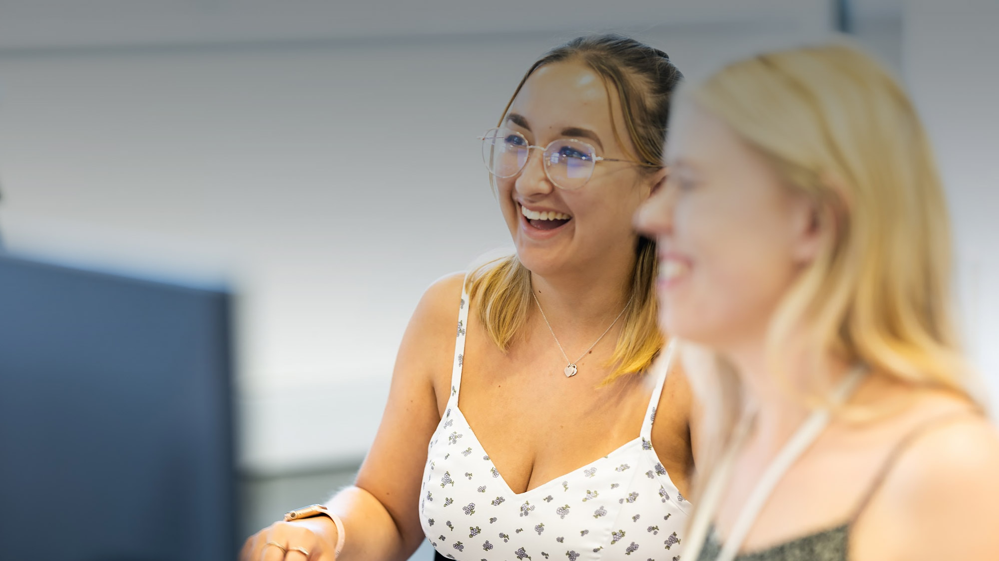 Liv and Ettie in Office